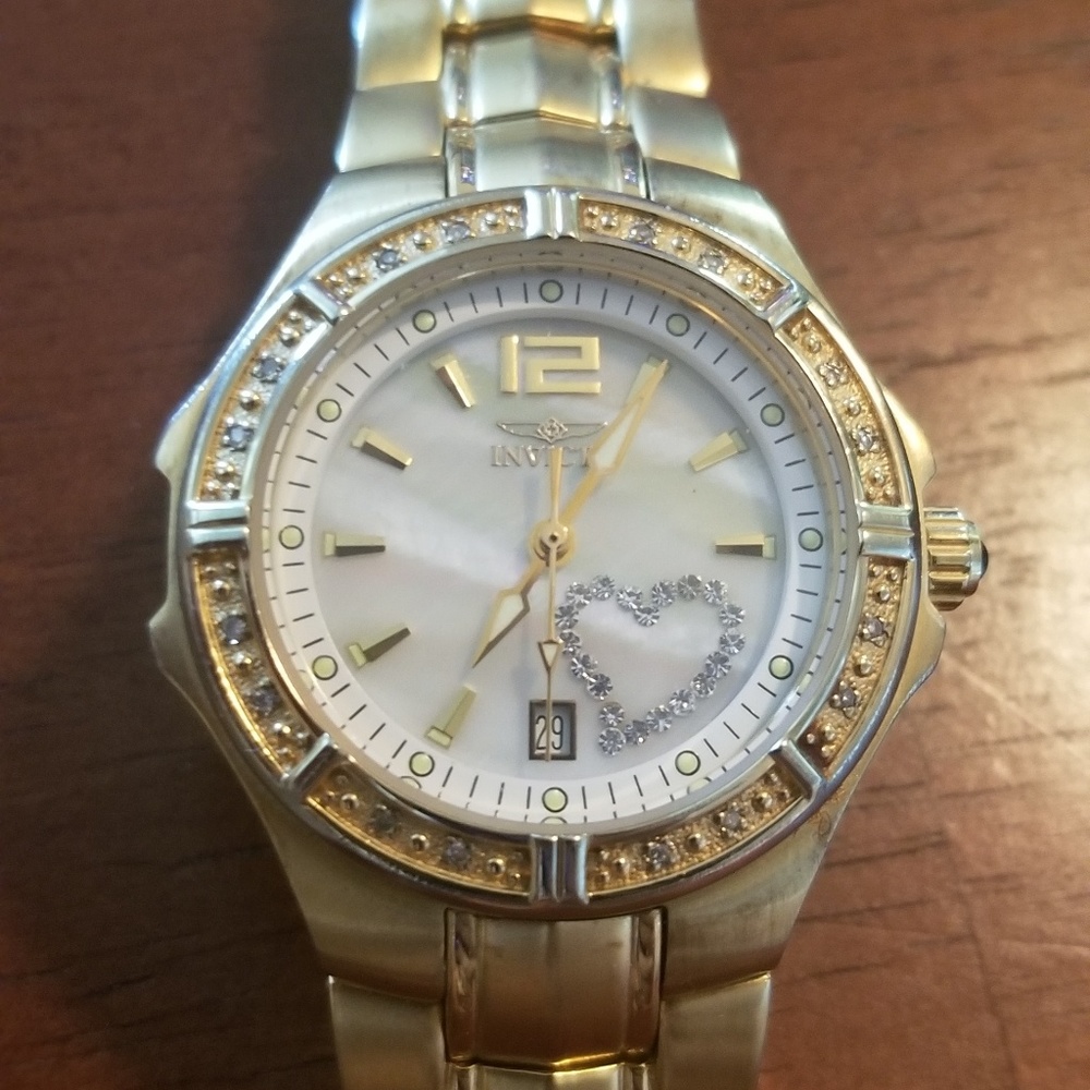 Invicta Yellow Gold Ladies Watch